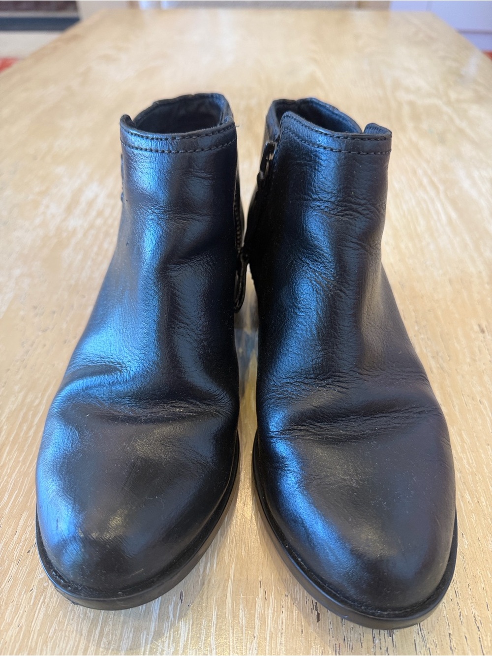 Sorel Black Leather Ankle Boots-Size 7